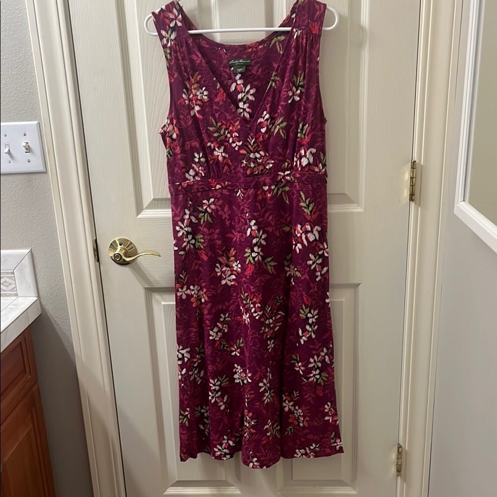 Eddie Bauer NWOT Red Sleeveless Sundress Midi size M